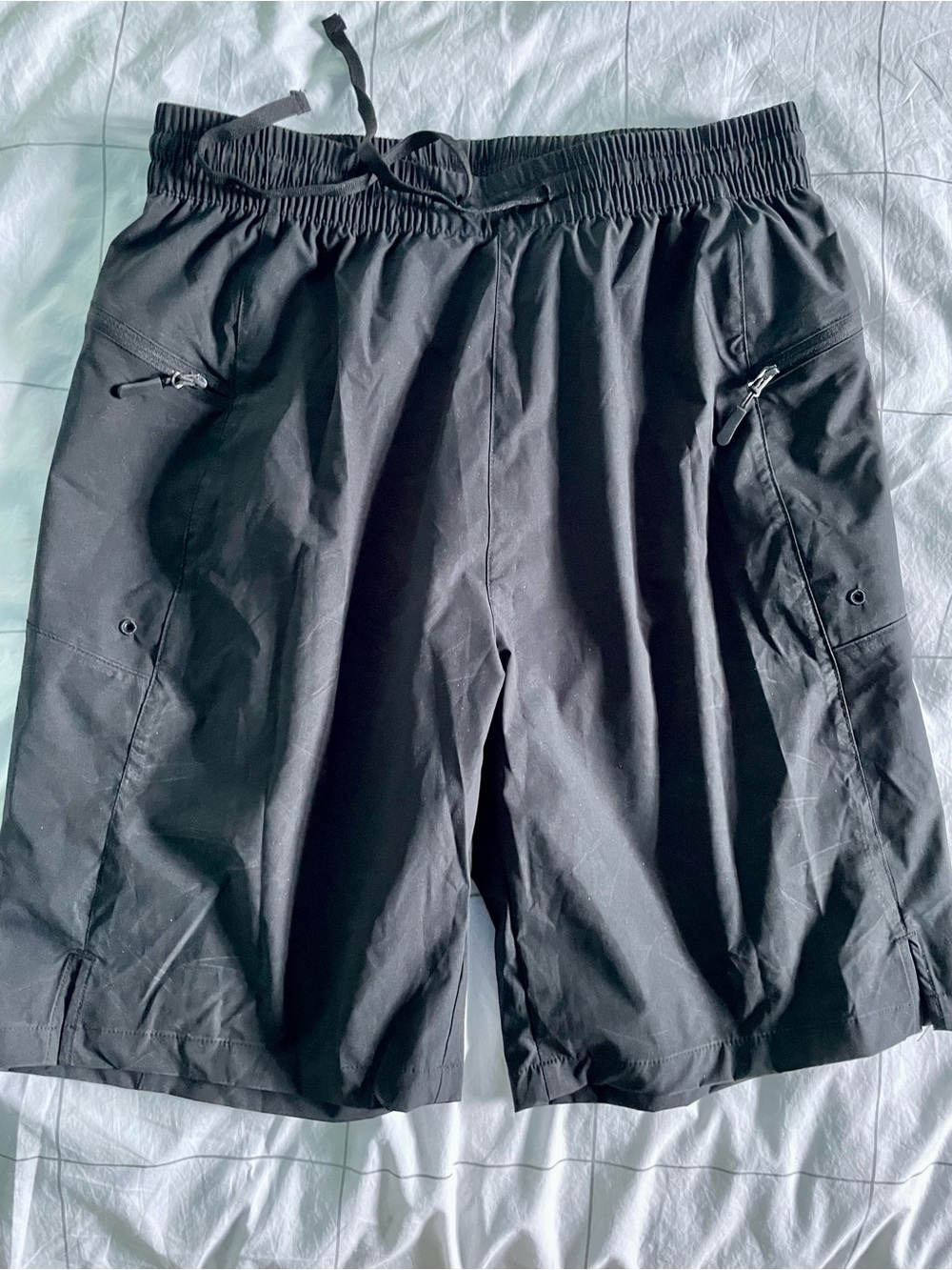 Men's Athletic Drawstring Shorts - Black